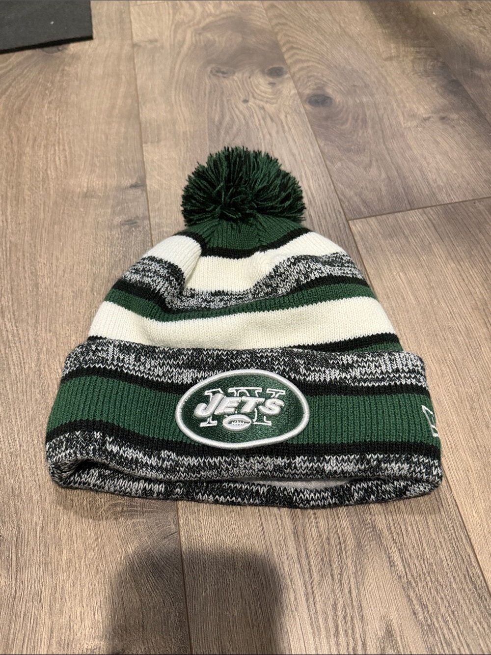 Women’s Pom NY Jets Beanie Hat - Green, White, Black